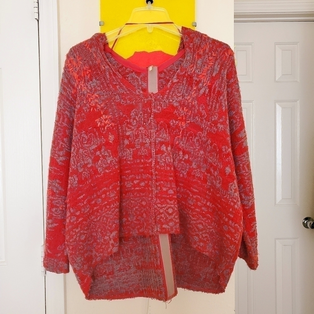 Free People | Red Sweater Hoodie
